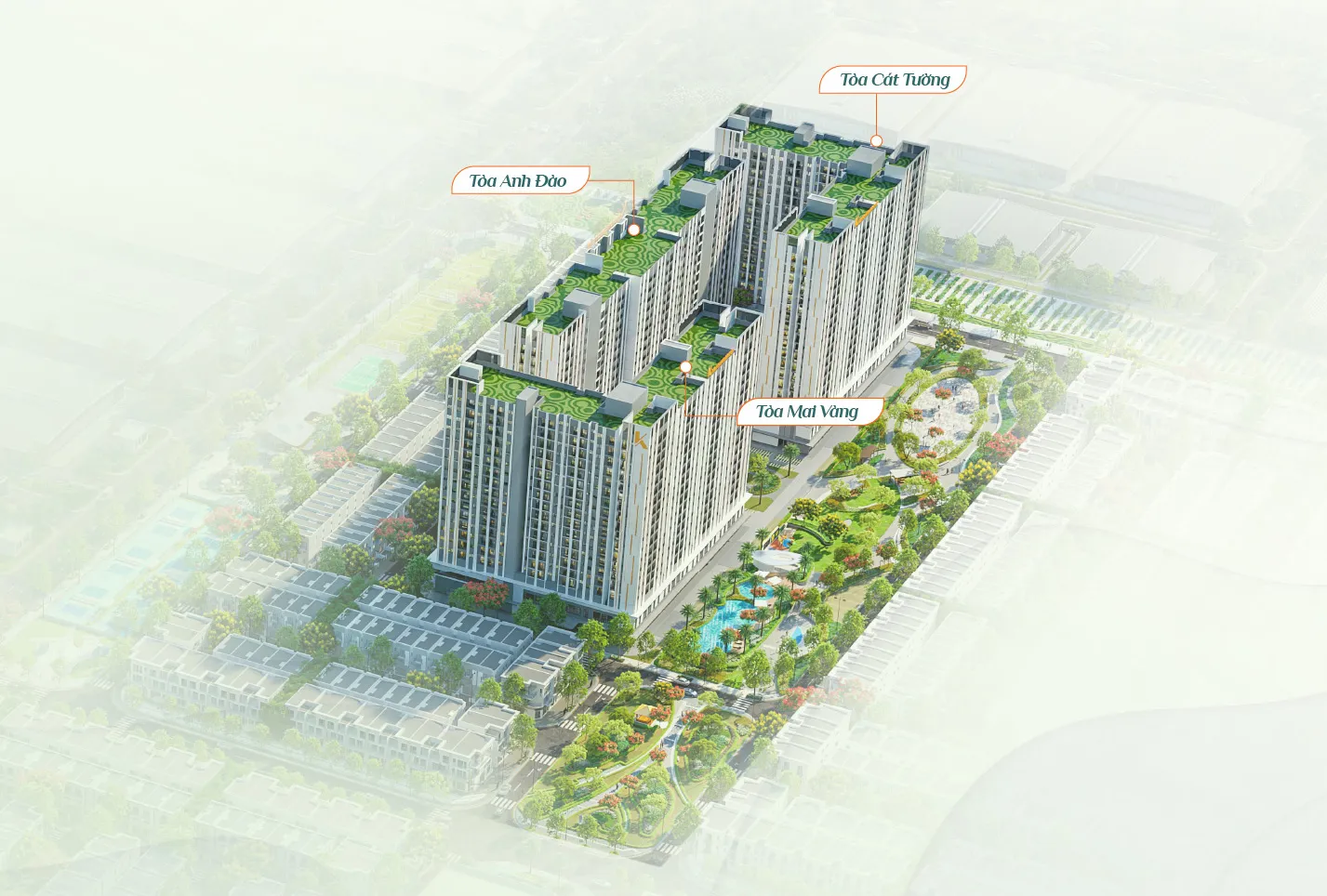 Phối cảnh mặt bằng tổng quan dự án K.Home New City