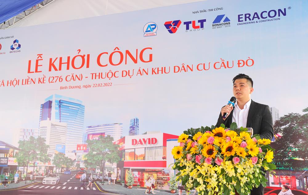 Ông Nguyễn Đức Lợi – Phó Tổng Giám đốc Phát triển Dự án Tập đoàn Kim Oanh phát biểu tại sự kiện