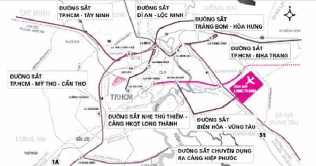 Bản đồ về tuyến Dĩ An - Lộc Ninh