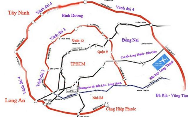 Bản đồ quy hoạch đường Vành đai 3 TP Hồ Chí Minh