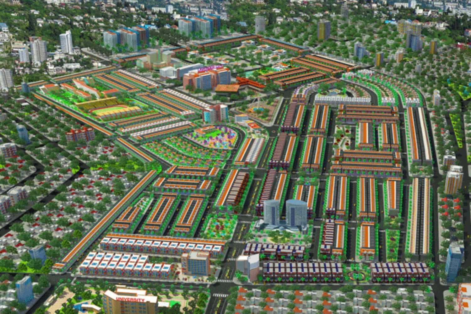 Phối cảnh dự án Lavender City Vĩnh Cửu năm 2022