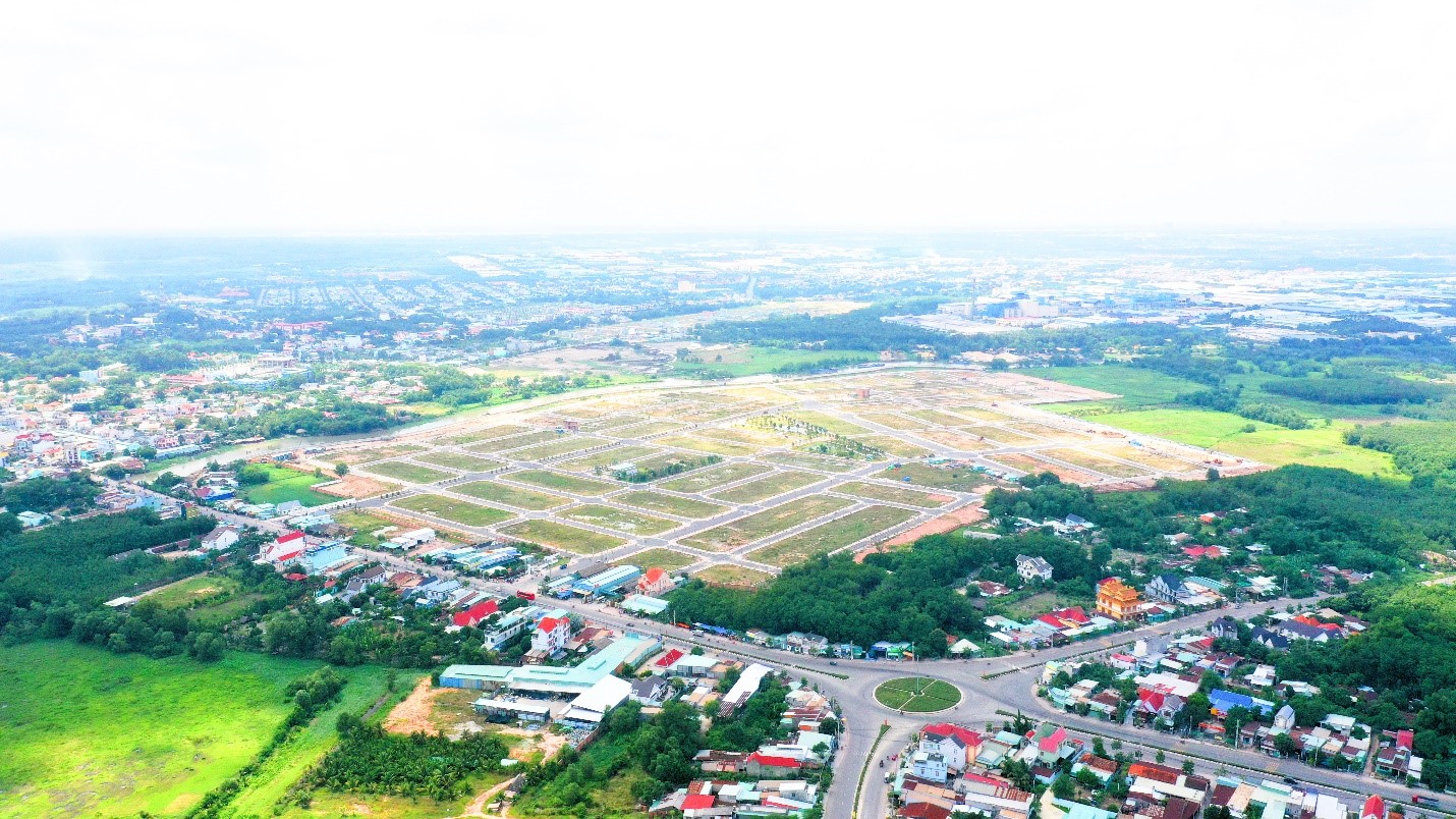 Dự án Mega City nằm ven sông Thị Tính được Kim Oanh Group đầu tư triển khai hạ tầng đồng bộ