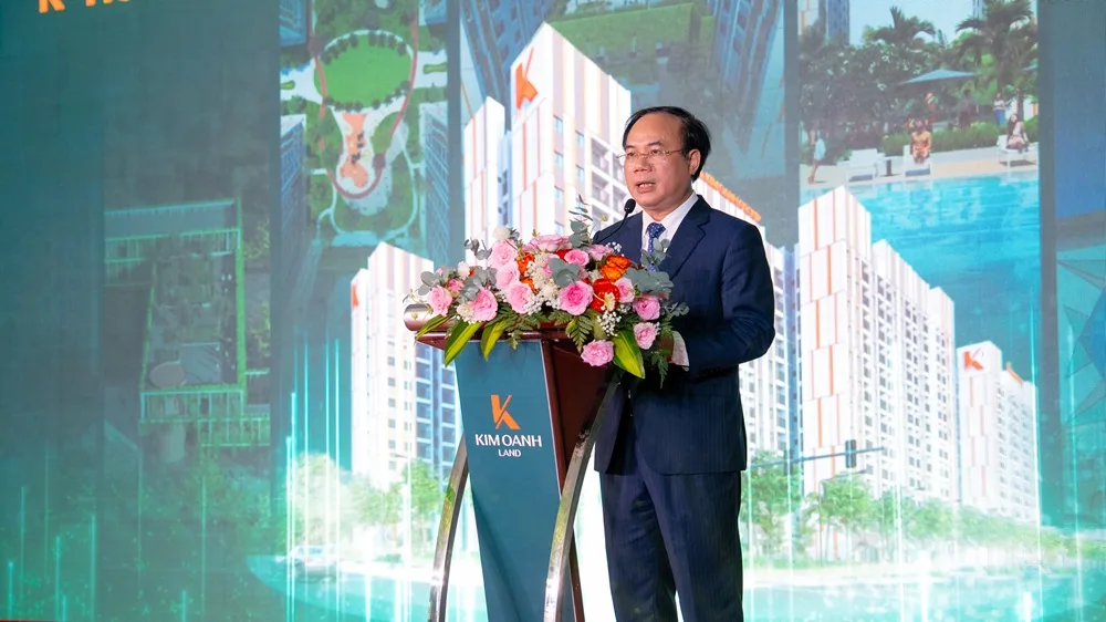 Thứ trưởng Bộ Xây dựng, Ông Nguyễn Văn Sinh phát biểu tại Lễ động thổ 3 dự án K-Home Avenue, K-Home Midtown, K-Home Skyview Đồng Nai.